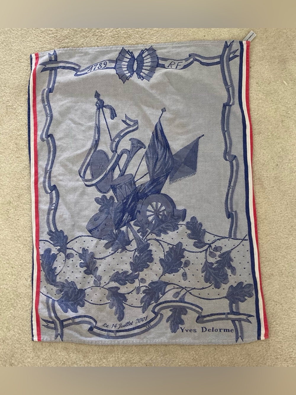 Yves Delorme vintage Bastille Day tea towel - Picture 7 of 10